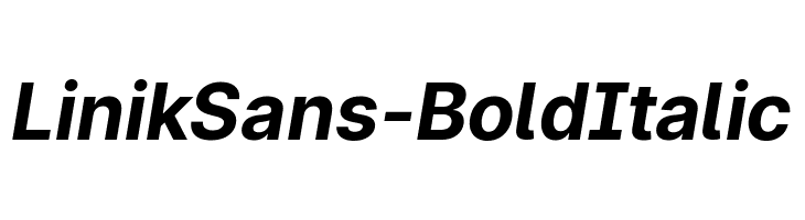 LinikSans-BoldItalic  Free Fonts Download