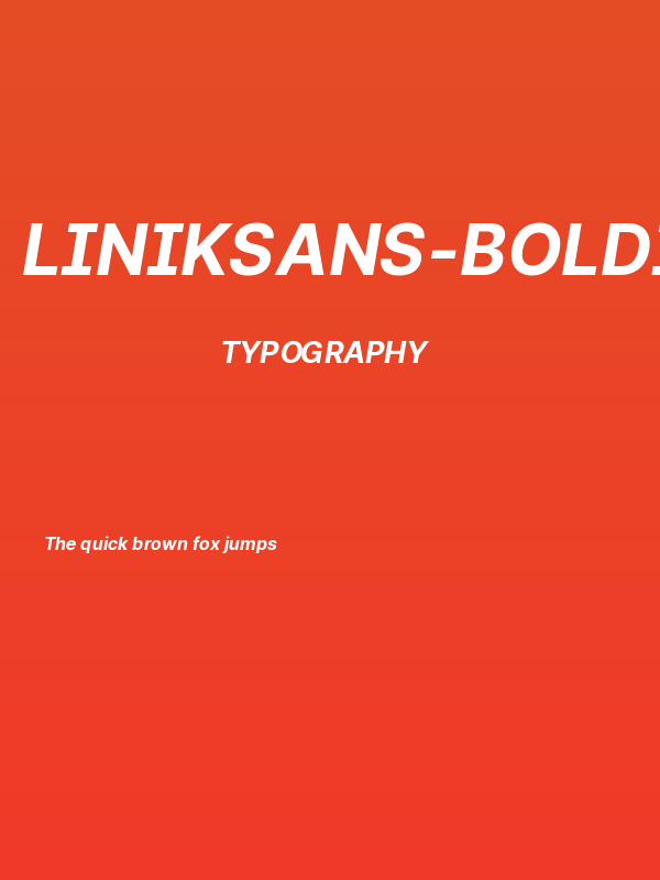 LinikSans-BoldItalic Poster