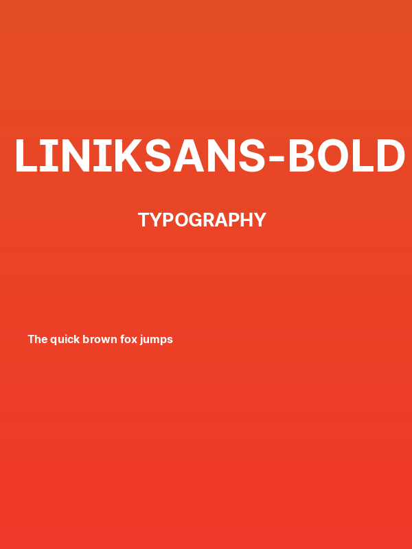 LinikSans-Bold Poster