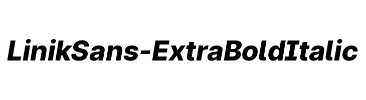 LinikSans-ExtraBoldItalic  Free Fonts Download
