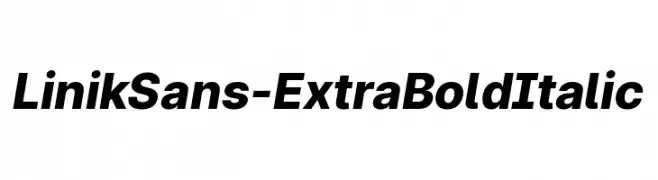 LinikSans-ExtraBoldItalic  Fuentes Gratis Descargar