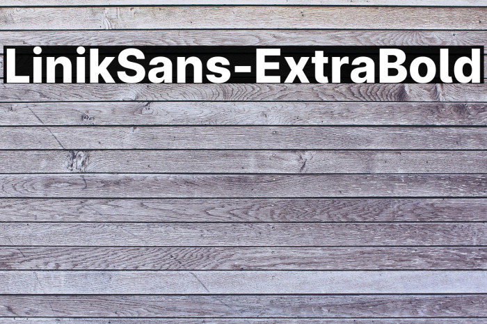 LinikSans-ExtraBold Example 2