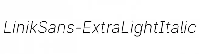 LinikSans-ExtraLightItalic  Descarca Fonturi Gratis