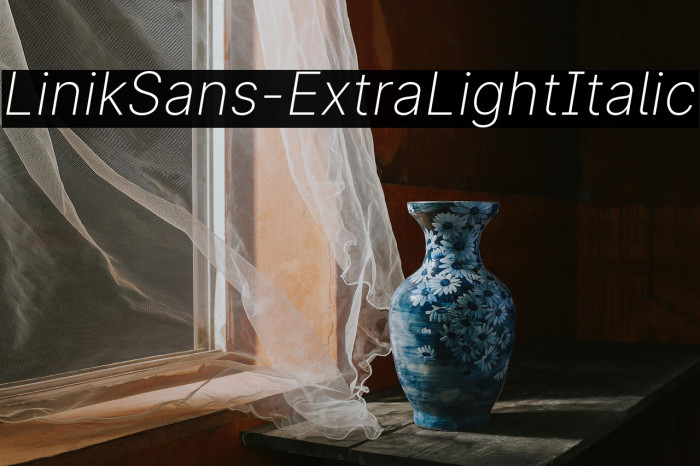 LinikSans-ExtraLightItalic Example 2