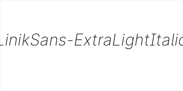 LinikSans-ExtraLightItalic Logo