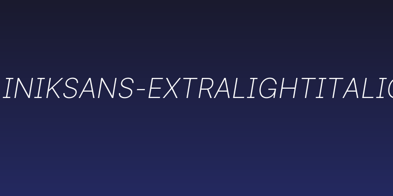LinikSans-ExtraLightItalic Social Header