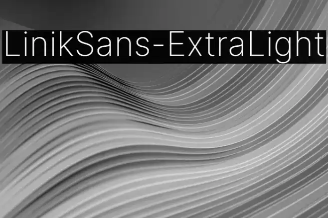 LinikSans-ExtraLight Font examples