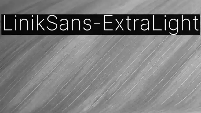 LinikSans-ExtraLight Font examples