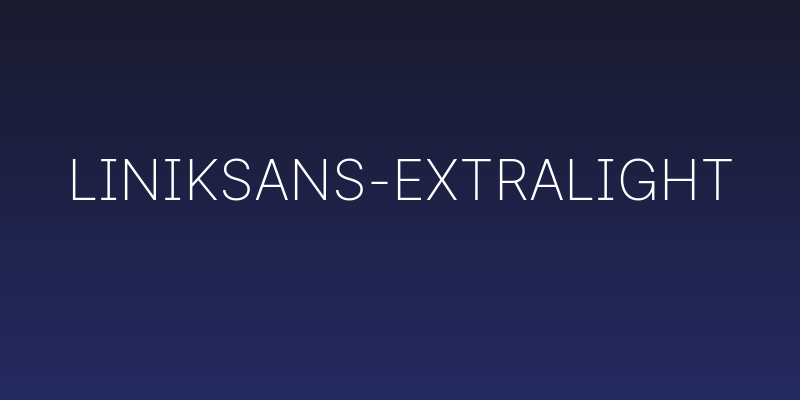 LinikSans-ExtraLight Social Header