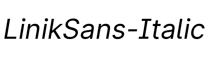 LinikSans-Italic  Free Fonts Download