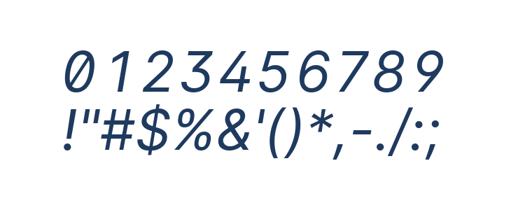 LinikSans-Italic Other Characters