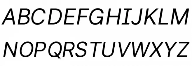 LinikSans-Italic 字体 大写