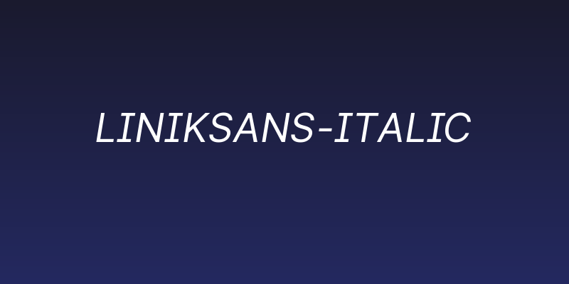 LinikSans-Italic Social Header