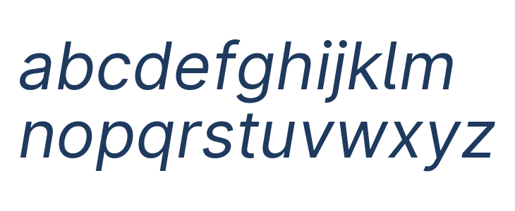 LinikSans-Italic Lowercase