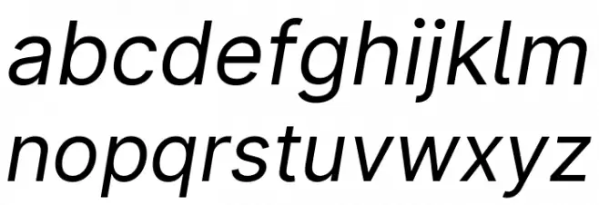 LinikSans-Italic फ़ॉन्ट लोअरकेस