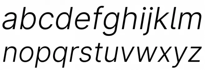 LinikSans-LightItalic フォント 小文字