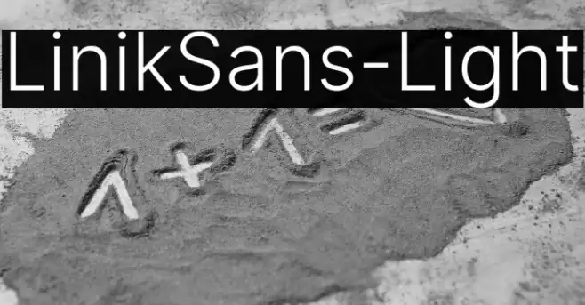 LinikSans-Light Font examples