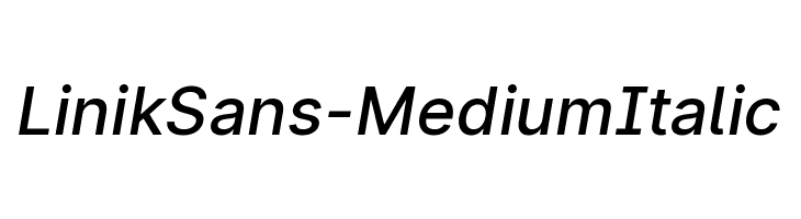LinikSans-MediumItalic  Fuentes Gratis Descargar