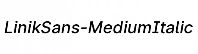 LinikSans-MediumItalic  Descarca Fonturi Gratis