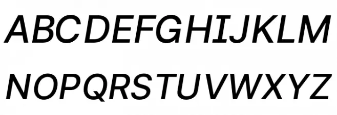 LinikSans-MediumItalic Fonte MAIÚSCULAS