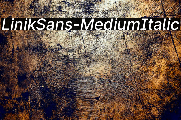 LinikSans-MediumItalic Example 2