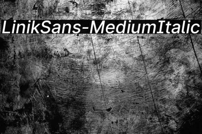 LinikSans-MediumItalic Example 2