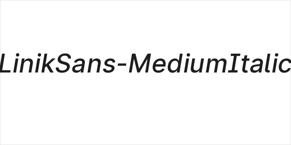 LinikSans-MediumItalic Logo