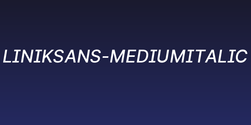 LinikSans-MediumItalic Social Header