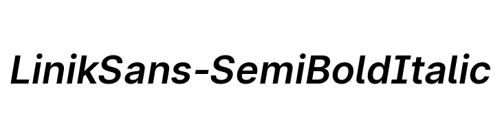 LinikSans-SemiBoldItalic  Скачать бесплатные шрифты