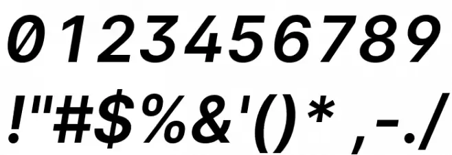LinikSans-SemiBoldItalic Font OTHER CHARS