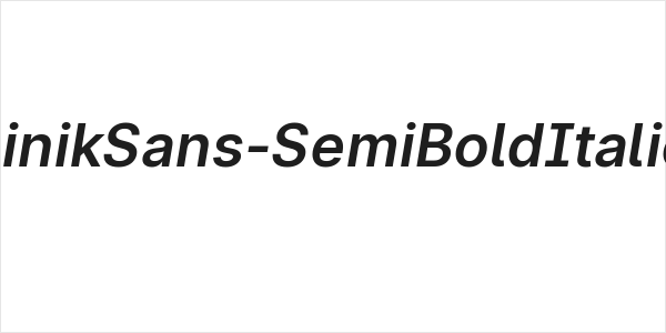 LinikSans-SemiBoldItalic Logo