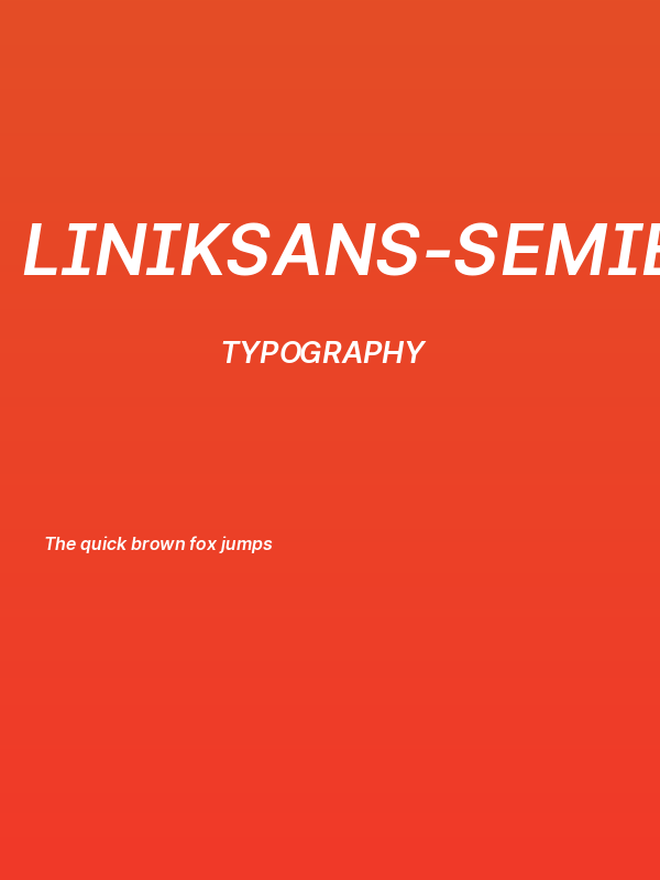 LinikSans-SemiBoldItalic Poster