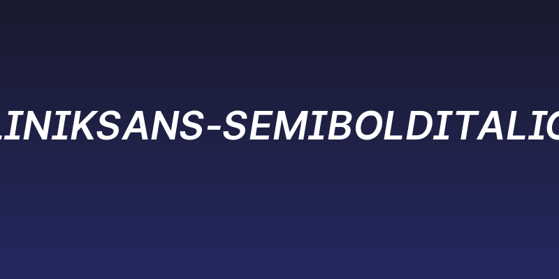 LinikSans-SemiBoldItalic Social Header