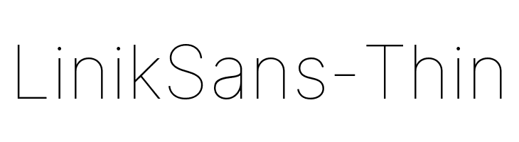LinikSans-Thin  免费字体下载