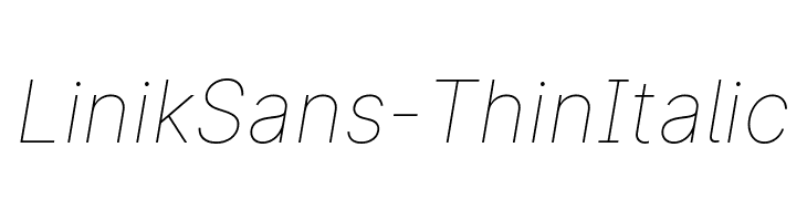 LinikSans-ThinItalic  Descarca Fonturi Gratis