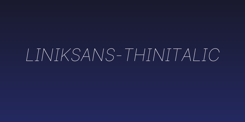 LinikSans-ThinItalic Social Header