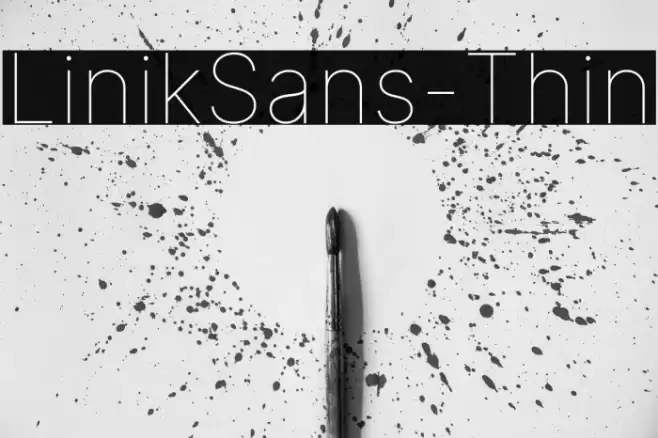LinikSans-Thin Font examples