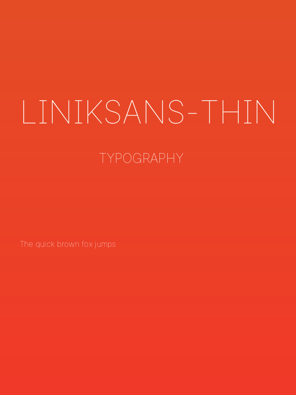 LinikSans-Thin Poster