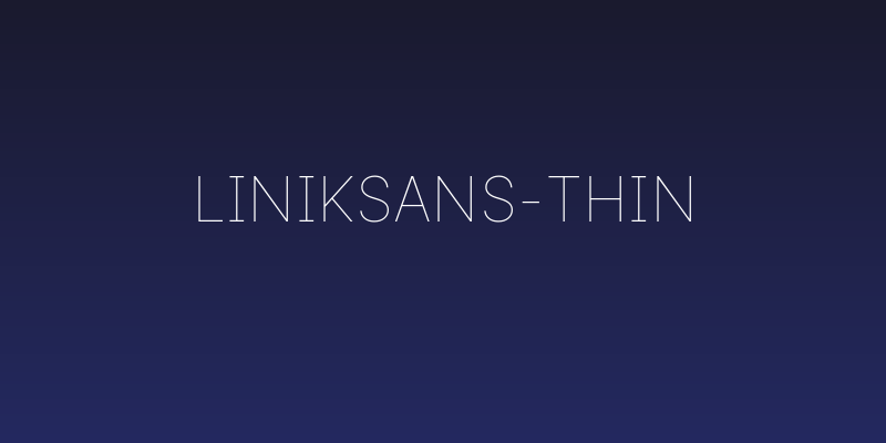 LinikSans-Thin Social Header
