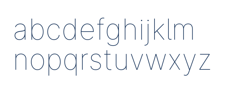 LinikSans-Thin Lowercase