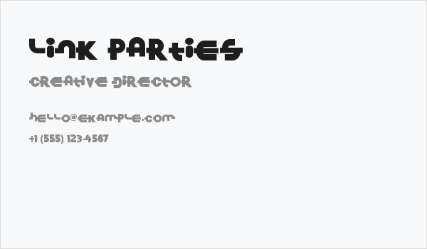 Link Parties Business Card