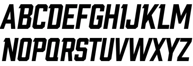 Link Start Italic Schriftart Groß