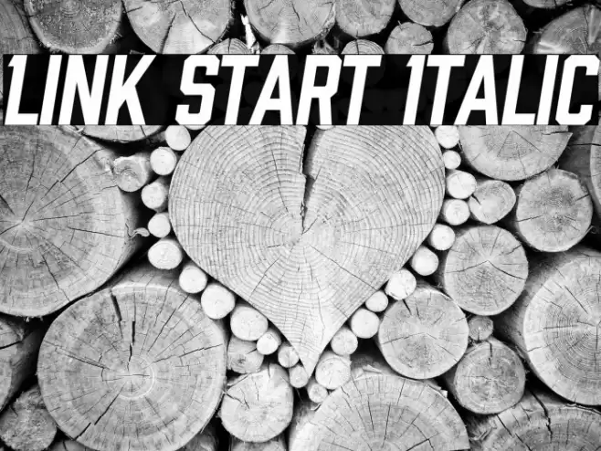 Link Start Italic Font examples