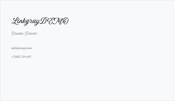 LinkgrayDEMO Business Card