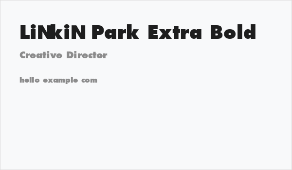 Linkin Park Extra Bold Business Card