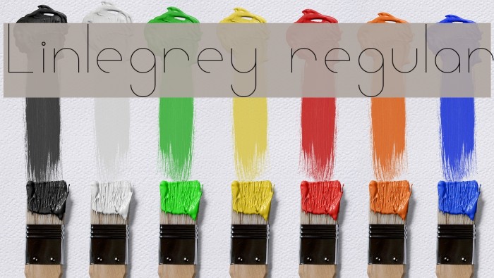 Linlegrey regular Font examples