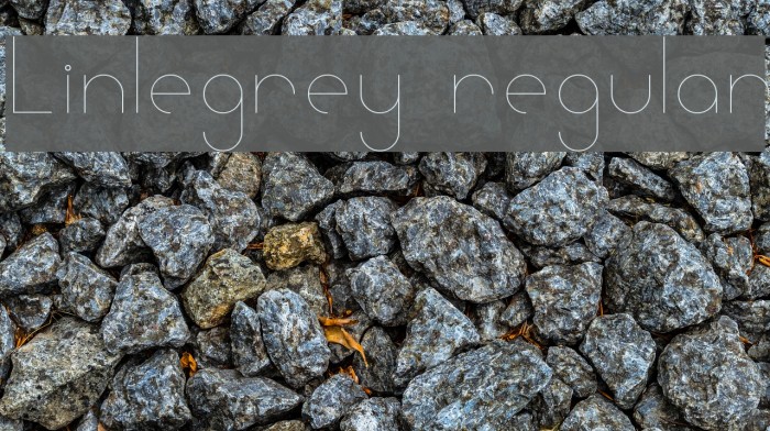 Linlegrey regular Font examples