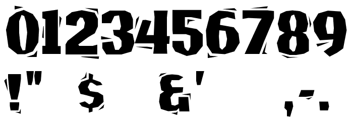 Lino Chisel Font OTHER CHARS