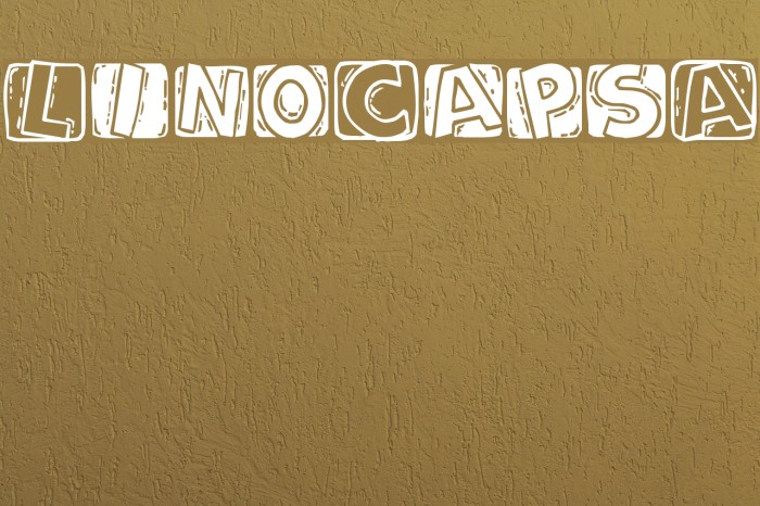LinoCapsA Font examples