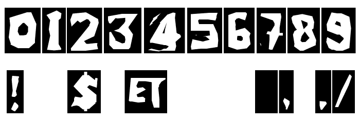 LinoLeumInvers フォント その他の文字